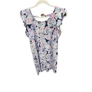 Lilly Pulitzer Dani Dress Its For Shore High Tide Navy Medium